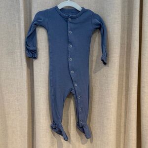 L’ovedBaby Blue Snap Footies Organic Cotton 3-6M